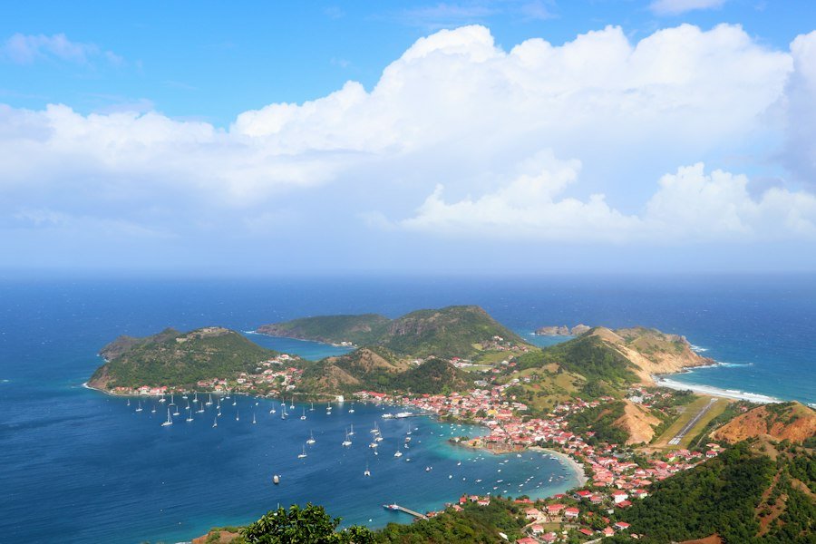 Baie et îlets de Guadeloupe vus du ciel